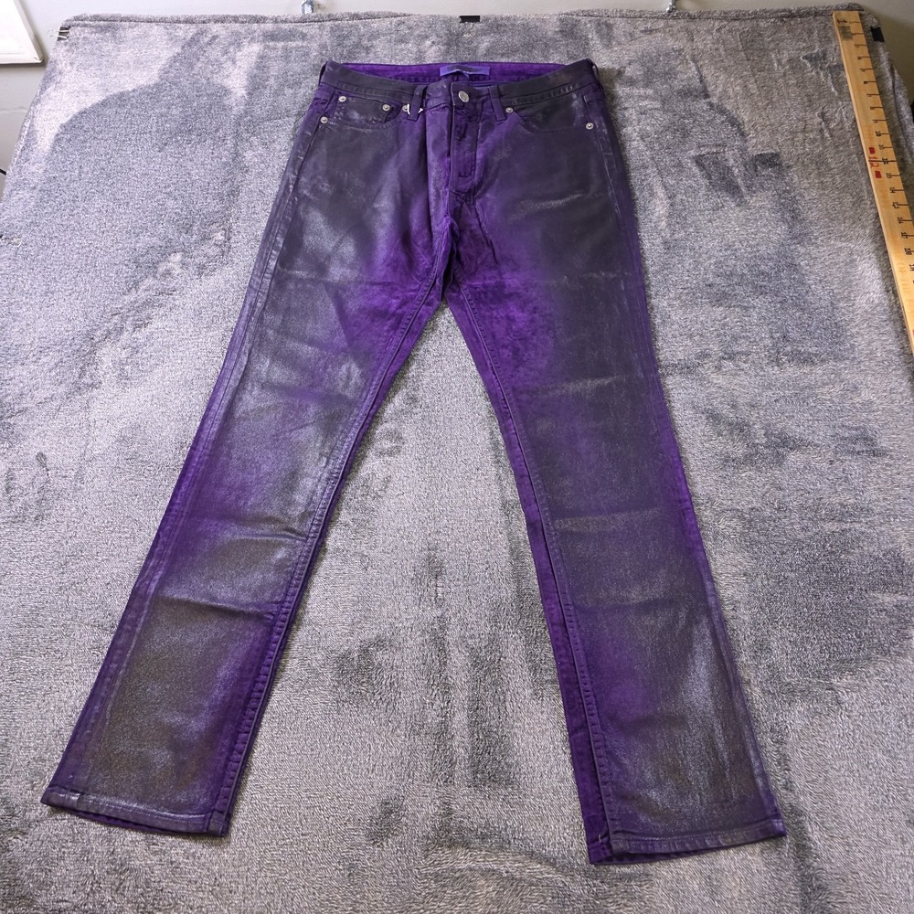Ralph Lauren Purple Label 160 Slim Denim Flocked Foiled Jeans Womens 30* $990